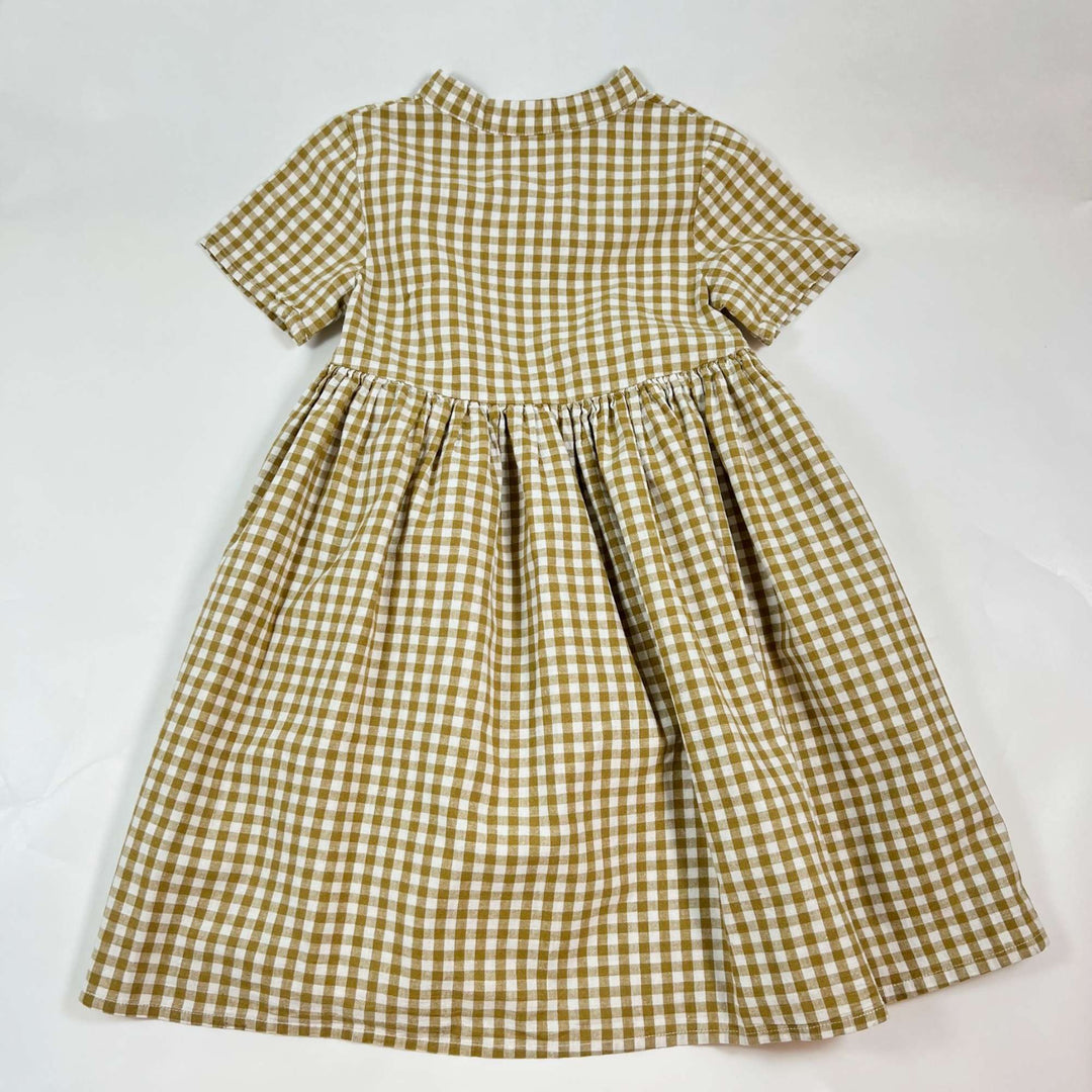 Rylee + Cru mustard gingham dress  4-5Y 2