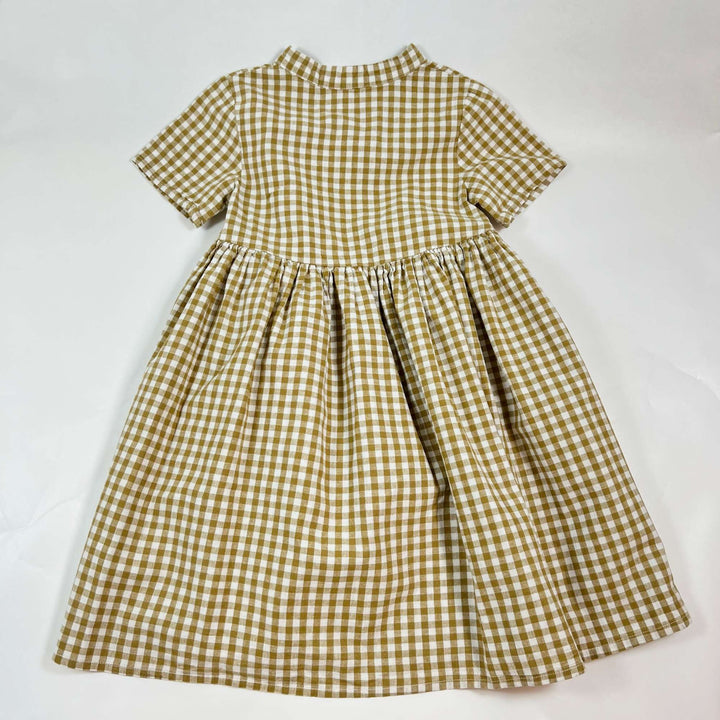 Rylee + Cru mustard gingham dress  4-5Y 2