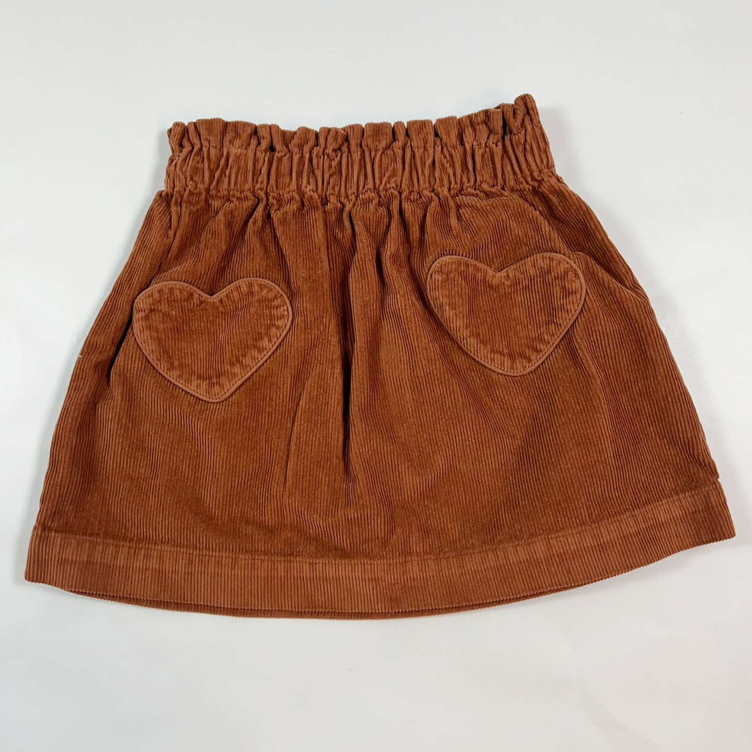 Bonton rust corduroy skirt 4Y 1