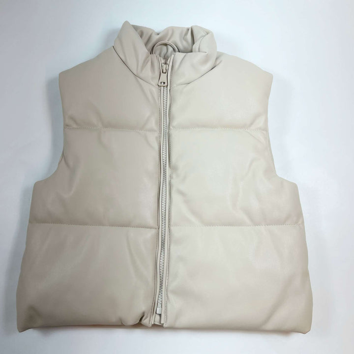 Zara beige faux leather gilet 8-9Y 1