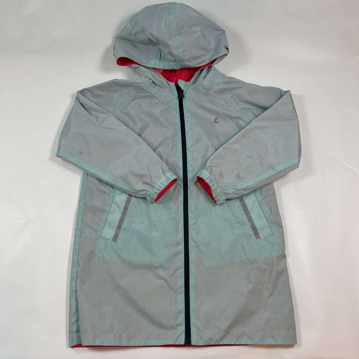 Petit Bateau red/grey reversible wind breaker 6Y 3