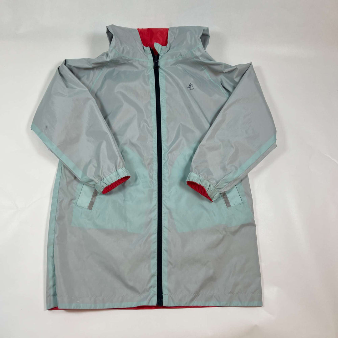 Petit Bateau red/grey reversible wind breaker 6Y 5