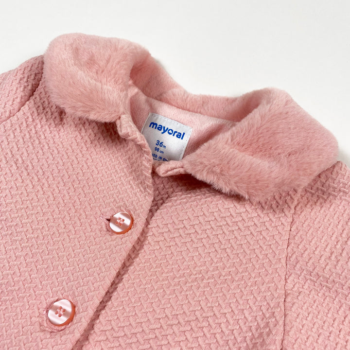 Mayoral pink coat with faux fur detailing Second Season 36M/98 2