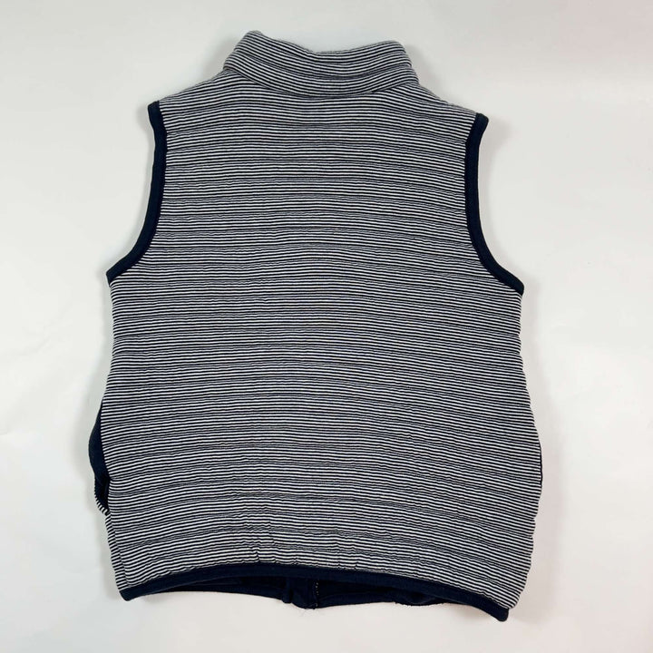 Petit Bateau navy striped padded vest 6Y/116 2