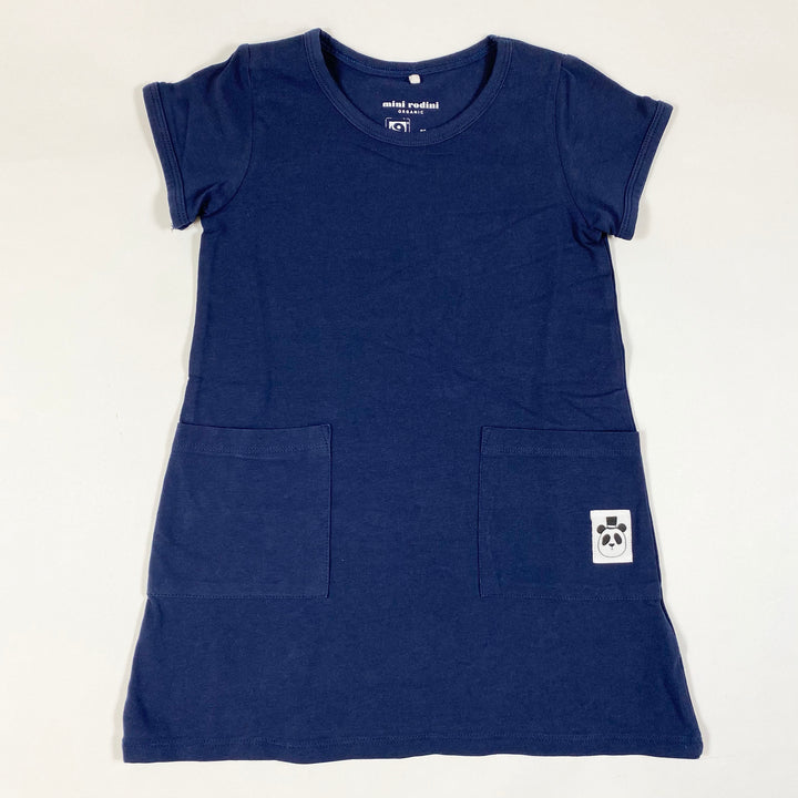 Mini Rodini marineblaues kurzärmeliges Kleid 92/98