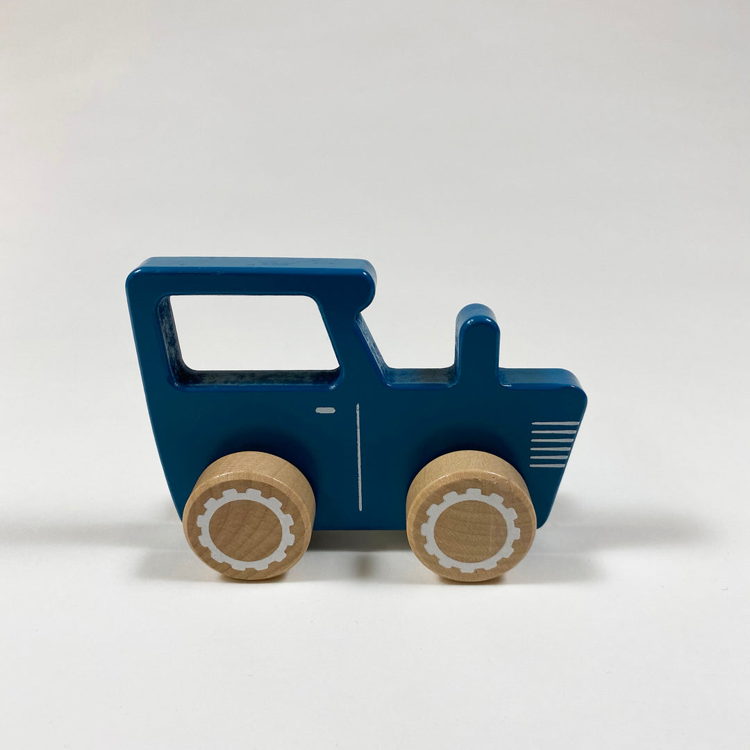 Little Dutch petrol blue wooden car One size