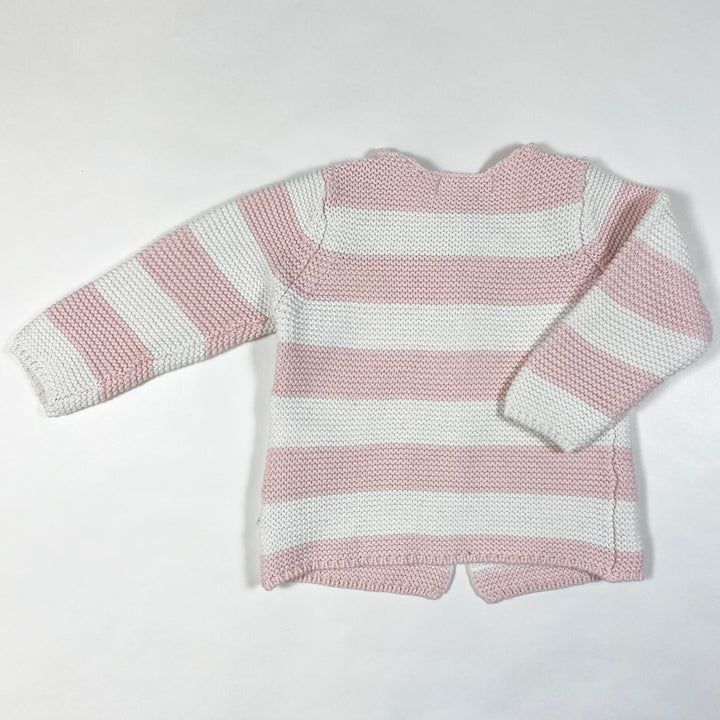 Cadet Rousselle pale rose/off-white cotton cardigan 6M 3