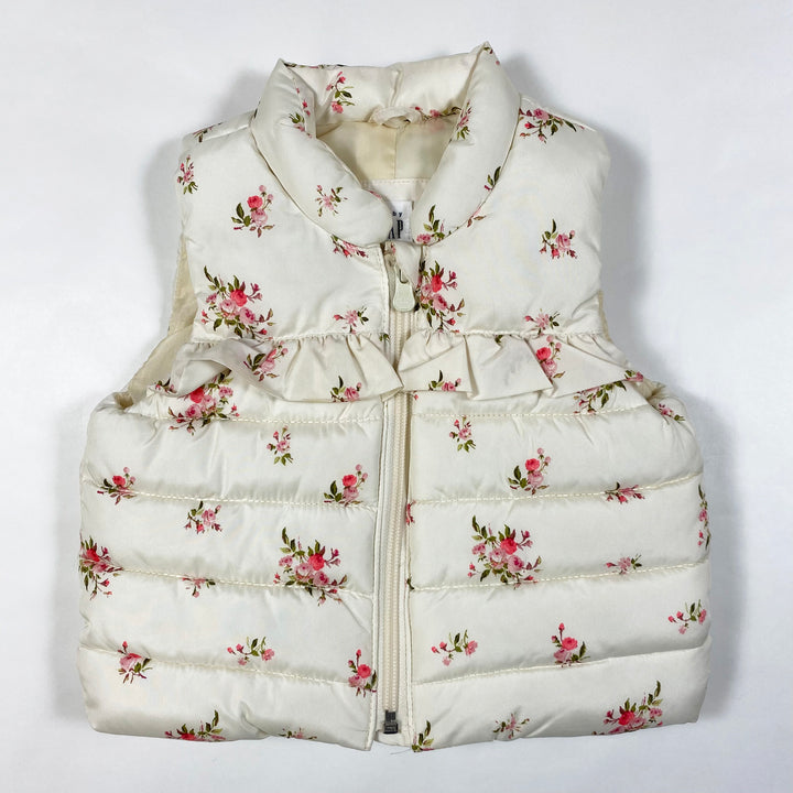 Gap ecru floral gilet 6-12M 1