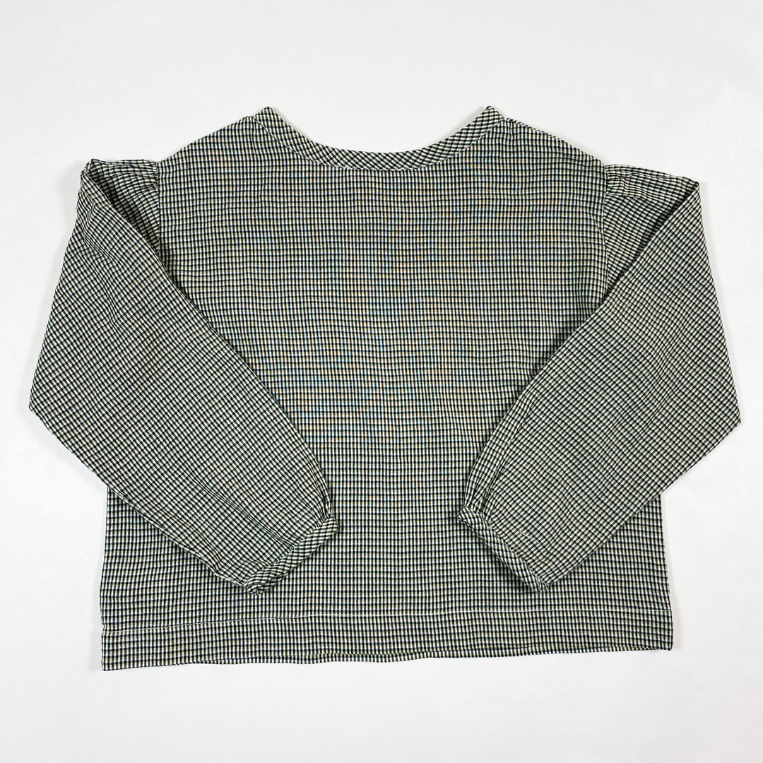 Caramel green checked blouse 8Y 3