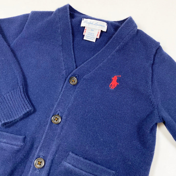 Ralph Lauren navy cotton cardigan 9M 2