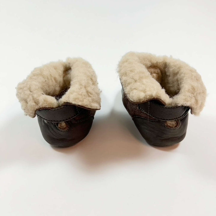 Easy Peasy brown shearling lined indoor shoes 23 3
