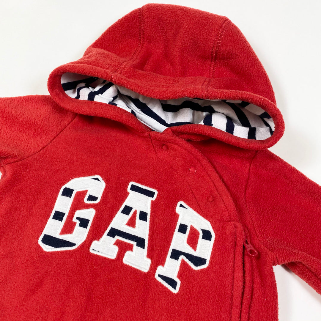 Gap red fleece jumpsuit 6-12M 2