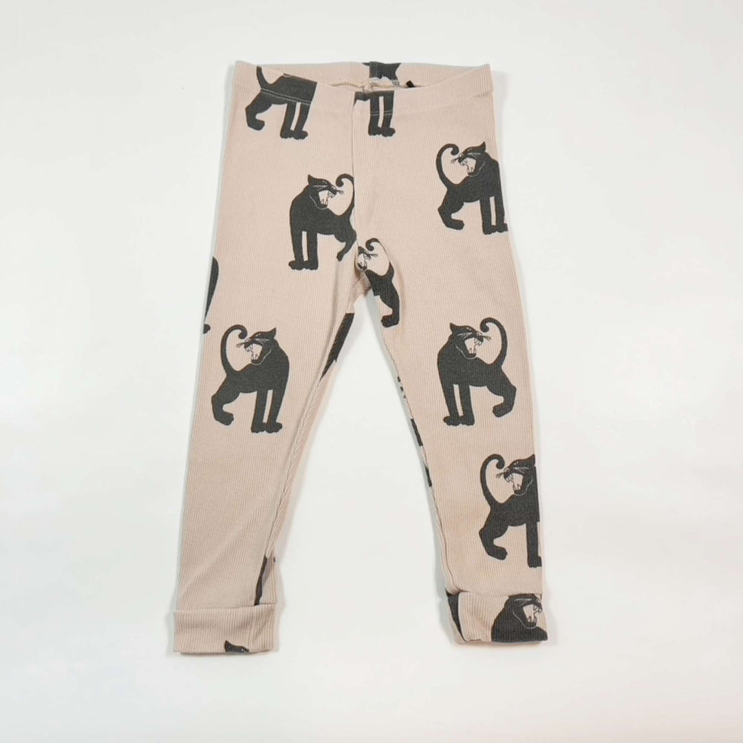 Mini Rodini beige jaguar rib leggings 12-18M 1