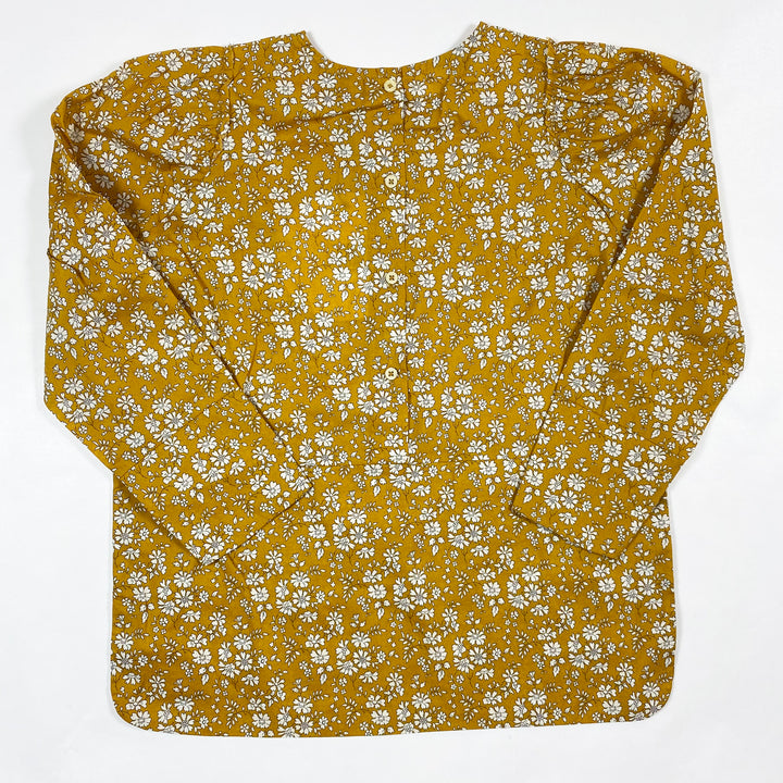 Caramel mustard floral blouse 8Y 2