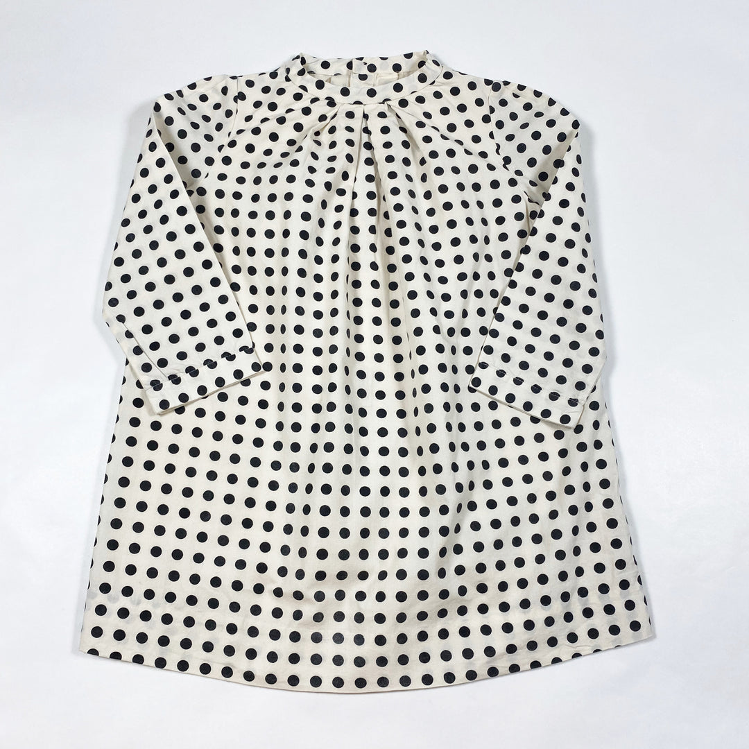 Bonpoint ecru polka dot dress 3Y 1