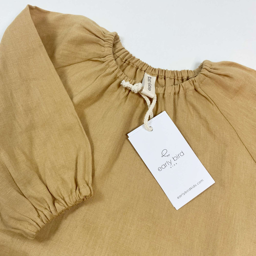 Early Bird soft mustard linen dress Second Season 12/24M 2