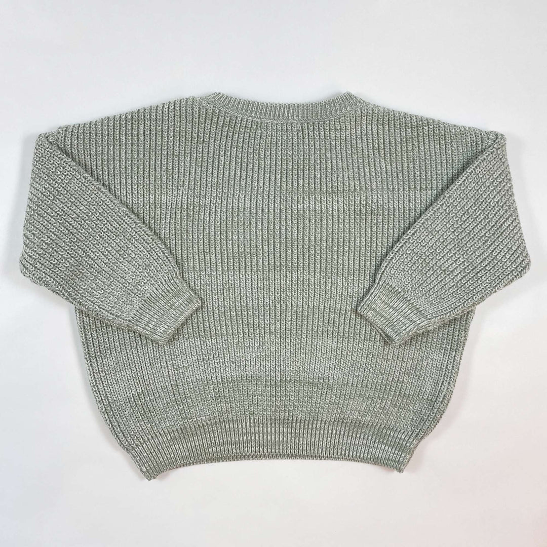 Meadow's tale sage heavy knit cotton sweater Second Season 3-4Y 3