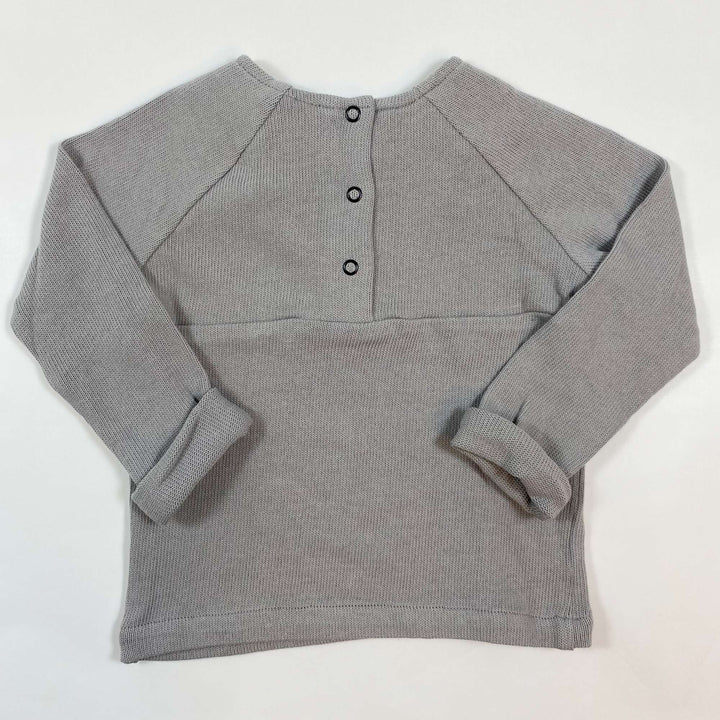 Linen Lee grey cotton long-sleeve sweater Second Season 3Y/104 2