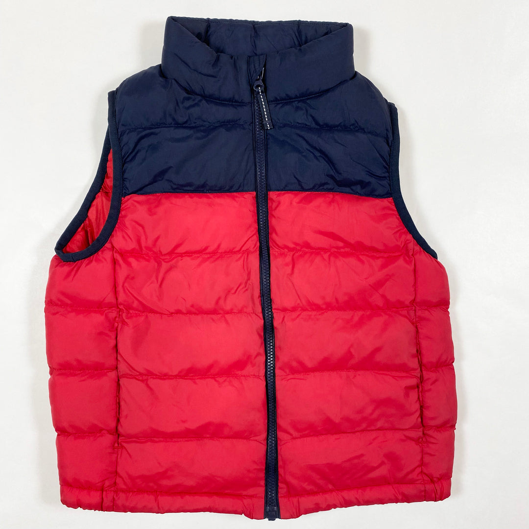 Monoprix red down gilet 3-4Y 2