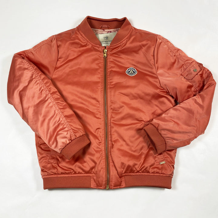 Scotch & Soda dark salmon satin bomber jacket 10/140 1