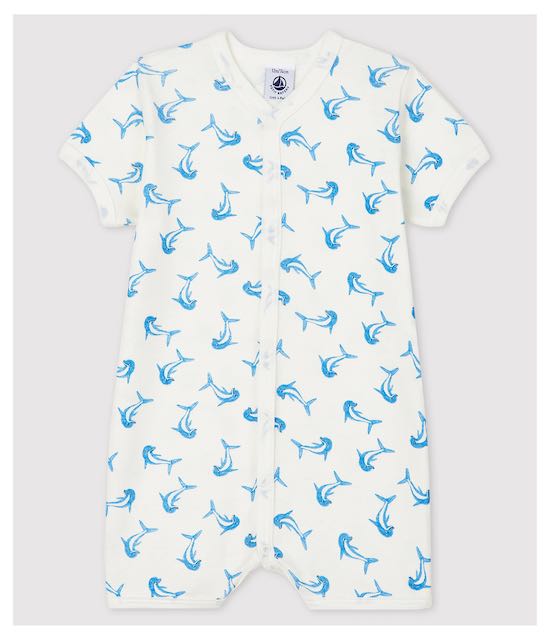 Petit Bateau dolphin print short pyjama Second Season 3M/60 1