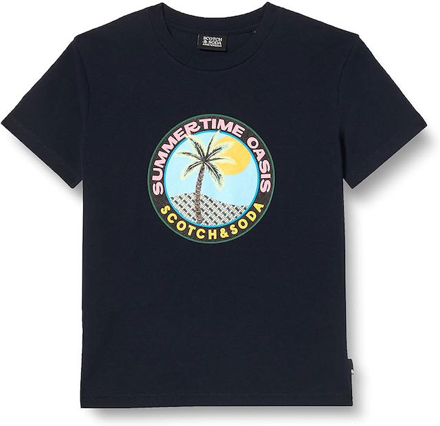 Scotch & Soda navy summertime oasis t-shirt Second Season 14Y 1