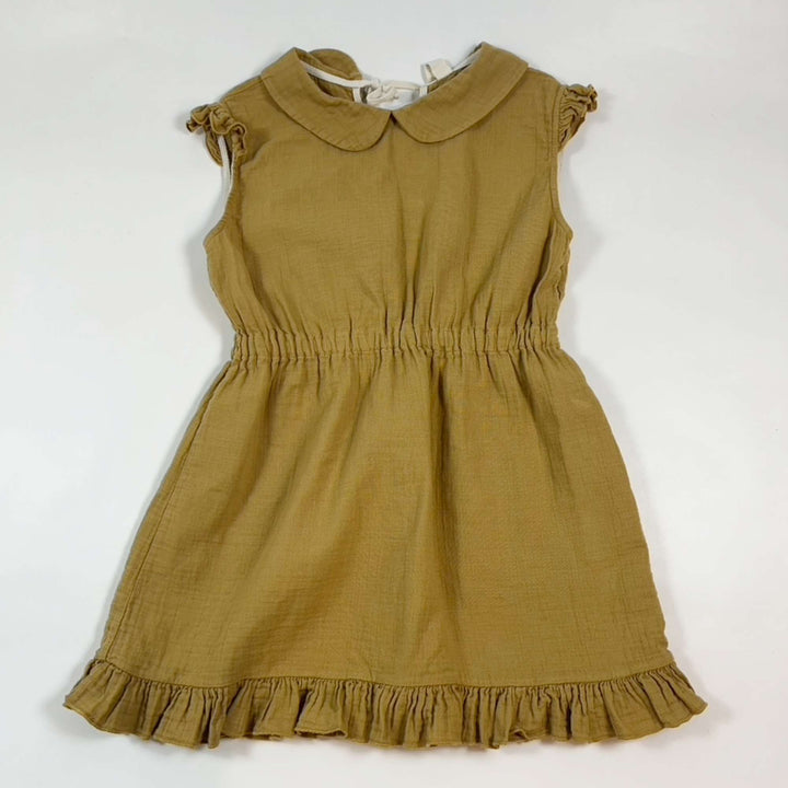 LiiLu mustard sleeveless ruffle muslin dress 4Y 1