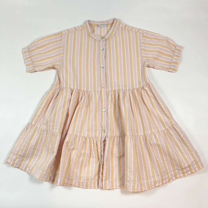 Hust & Claire peach and pink striped dress 5-6Y 1