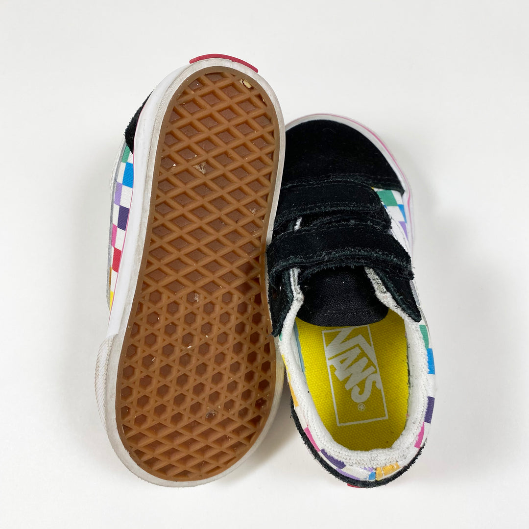 Vans rainbow check sneakers with black suede detailing 6