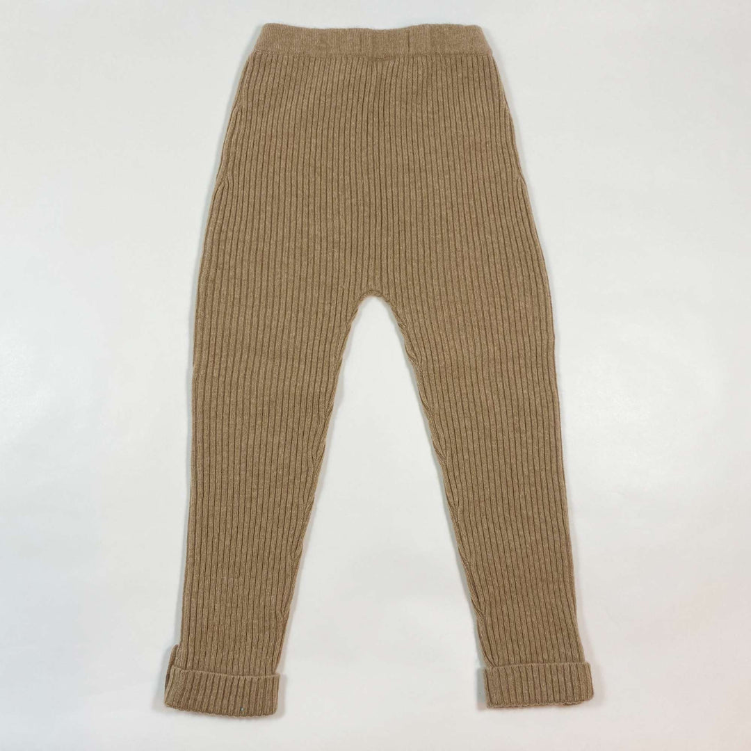 Zara soft brown melange cashmere rib knit leggings 4-5Y/110 2