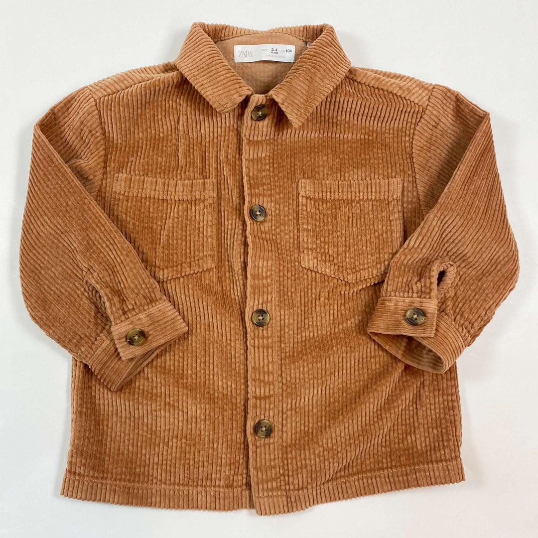 Zara burnt terracotta corduroy jacket 3-4Y/104 1