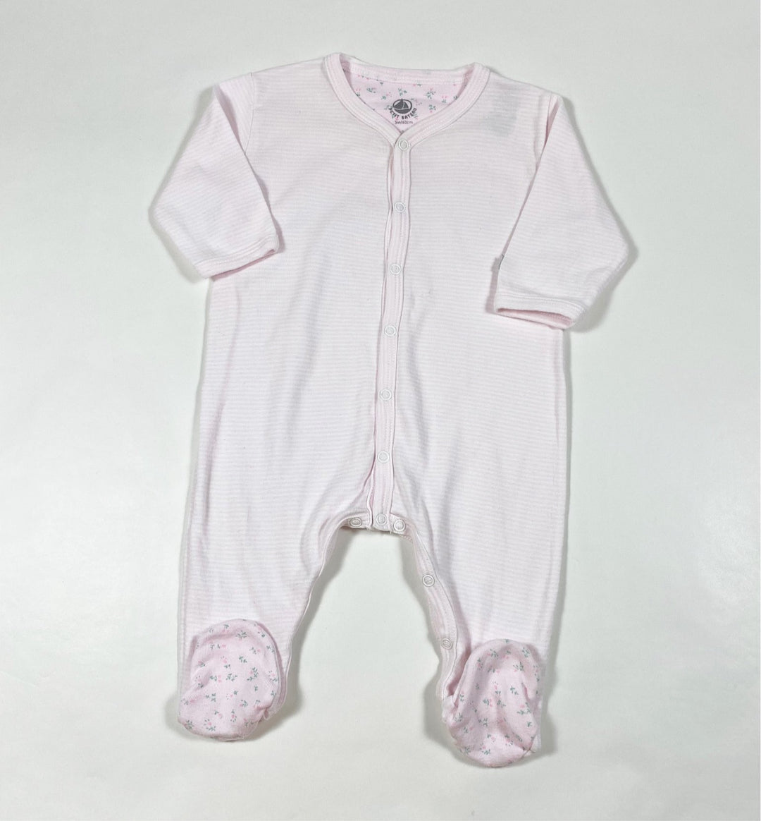 Petit Bateau pink striped pyjama 3M/60 1