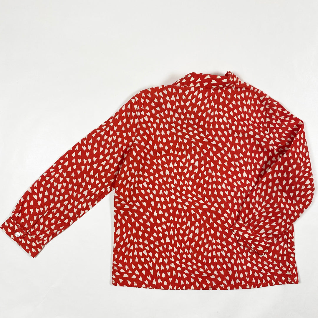 Bonpoint red heart blouse 3Y 3