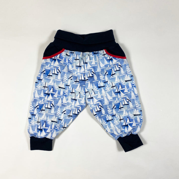 Maximo blue sail boat print harem pants 62/68