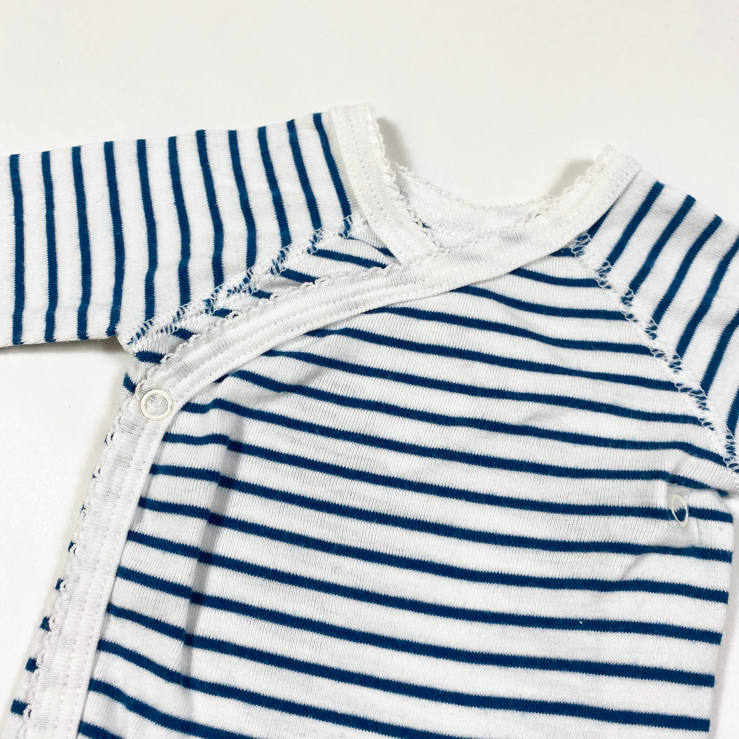 Petit Bateau blue stripe wrap body 1M/54 2