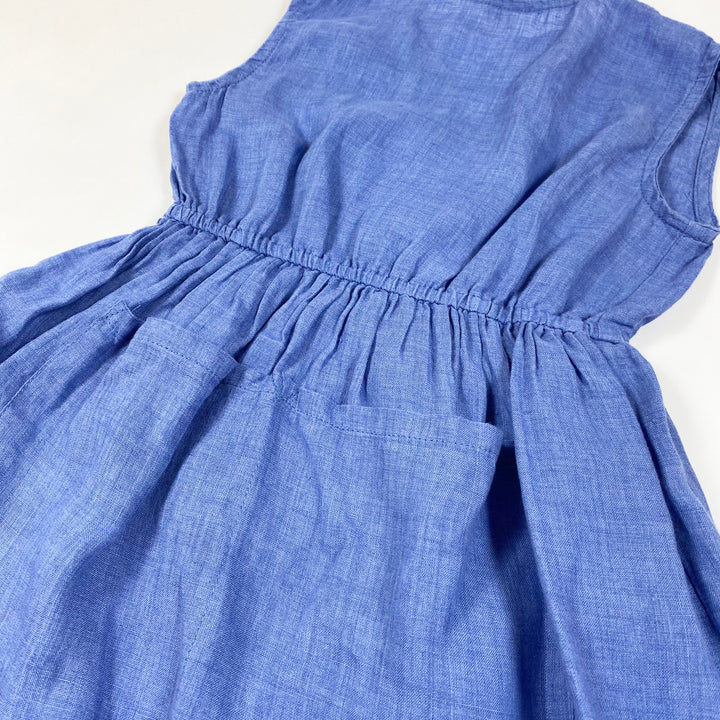 Soor Ploom blue linen dress 4/5Y 2