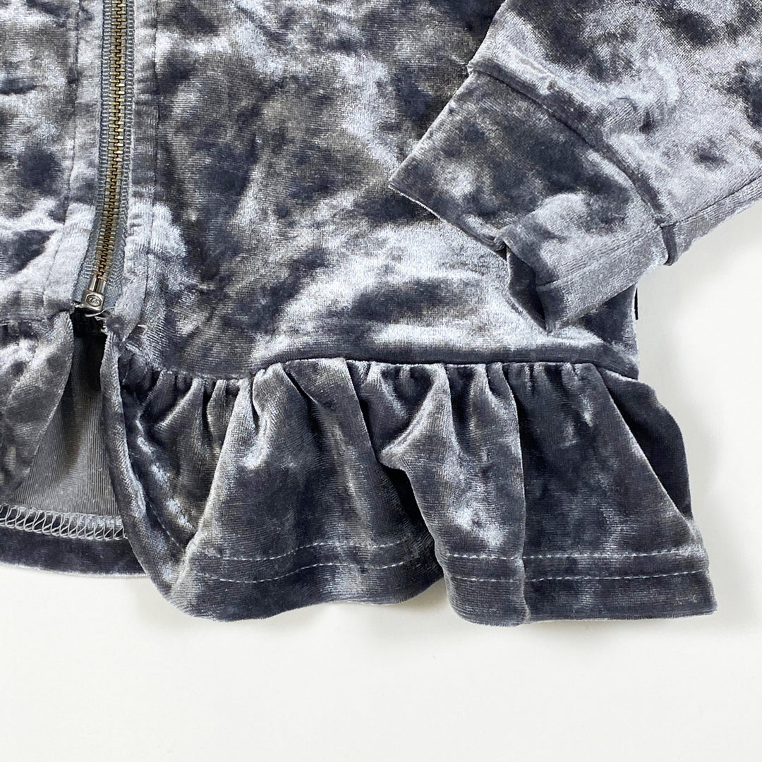 Polarn O. Pyret silver hooded velvet lounge set 92/1.5-2Y