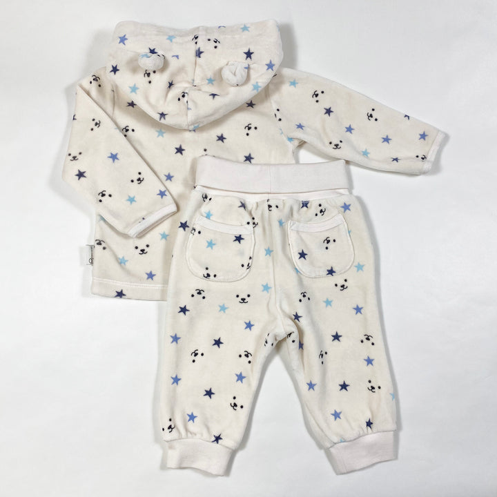 Steiff star print velour hoodie & pants set 3-6M/68 3