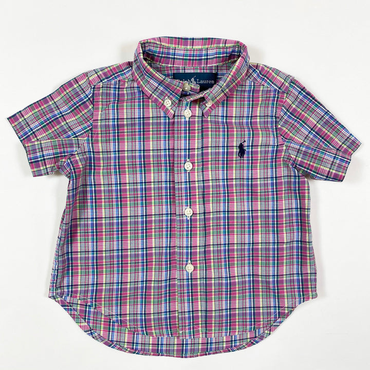 Ralph Lauren kariertes Kurzarm-Shirt 9M