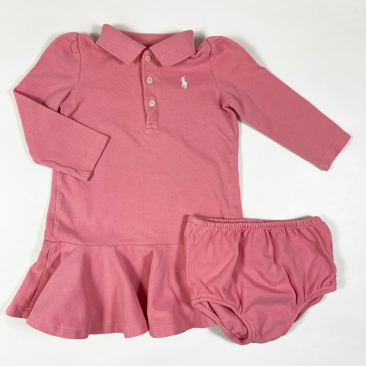 Ralph Lauren pink polo dress with bloomers 18M/85