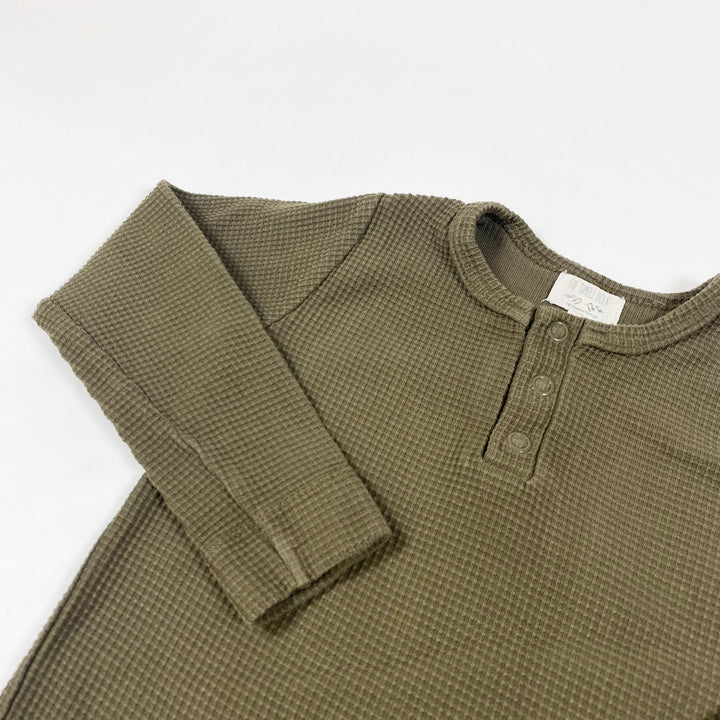 The Simple Folk olive waffle pullover 18-24M 2