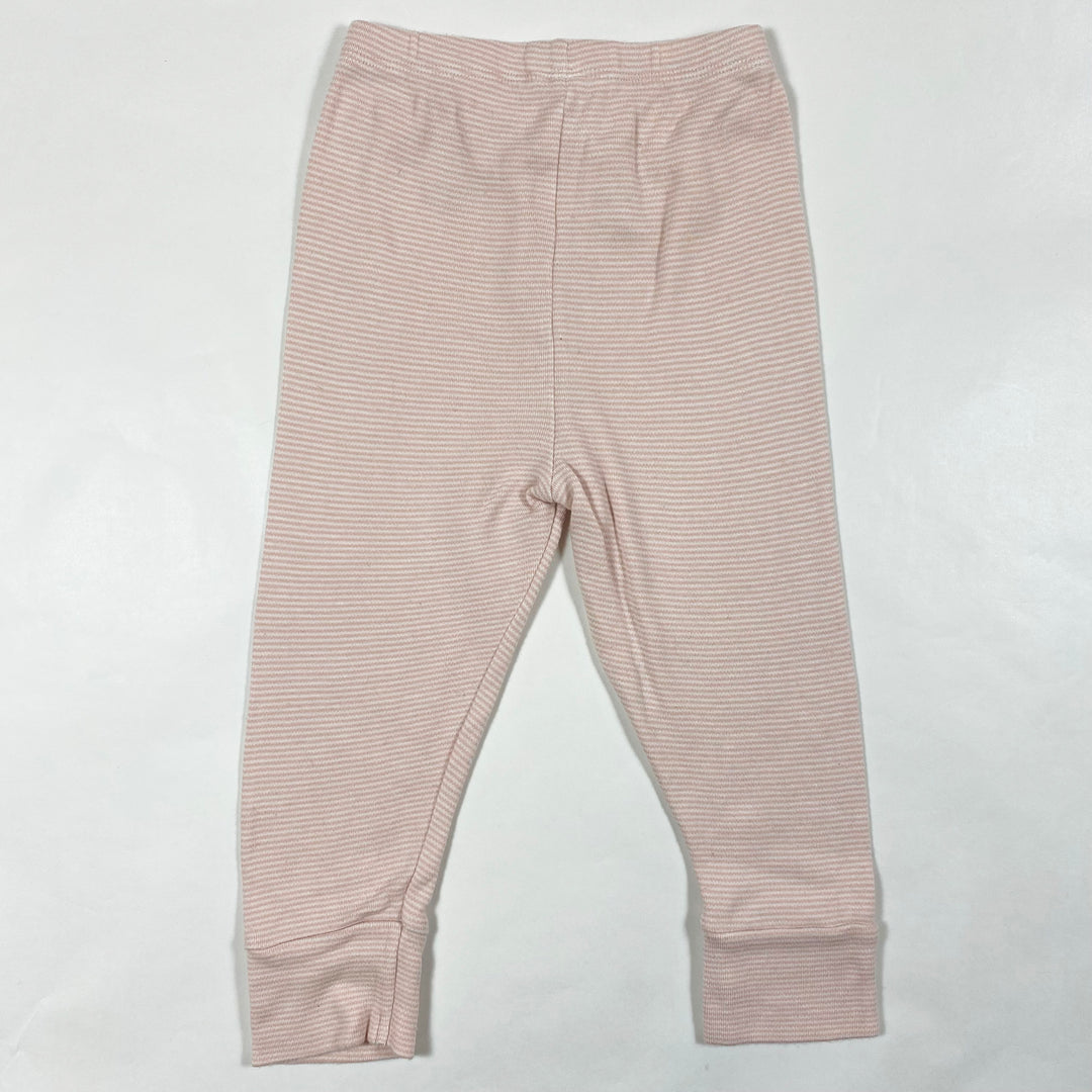 Mori pink striped leggings 12-18M 2