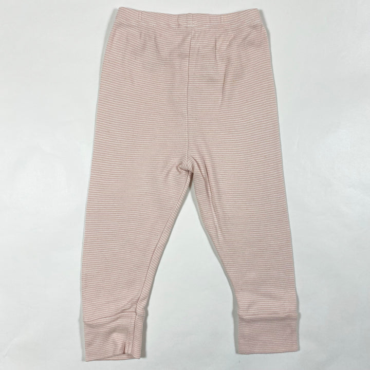 Mori pink striped leggings 12-18M 2