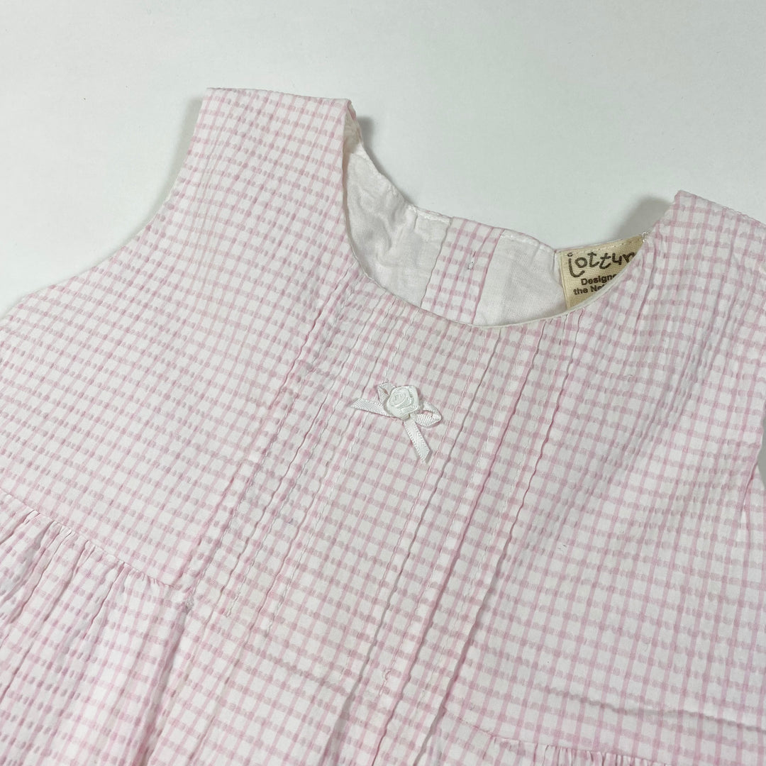 Jottum pink seersucker dress 9-12M/80 2