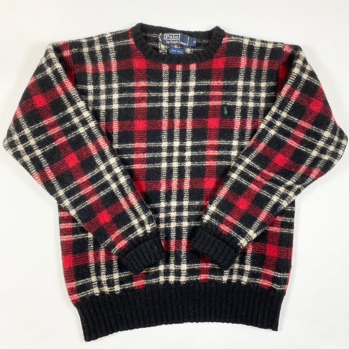 Ralph Lauren vintage tartan wool pullover M/ca10-12Y