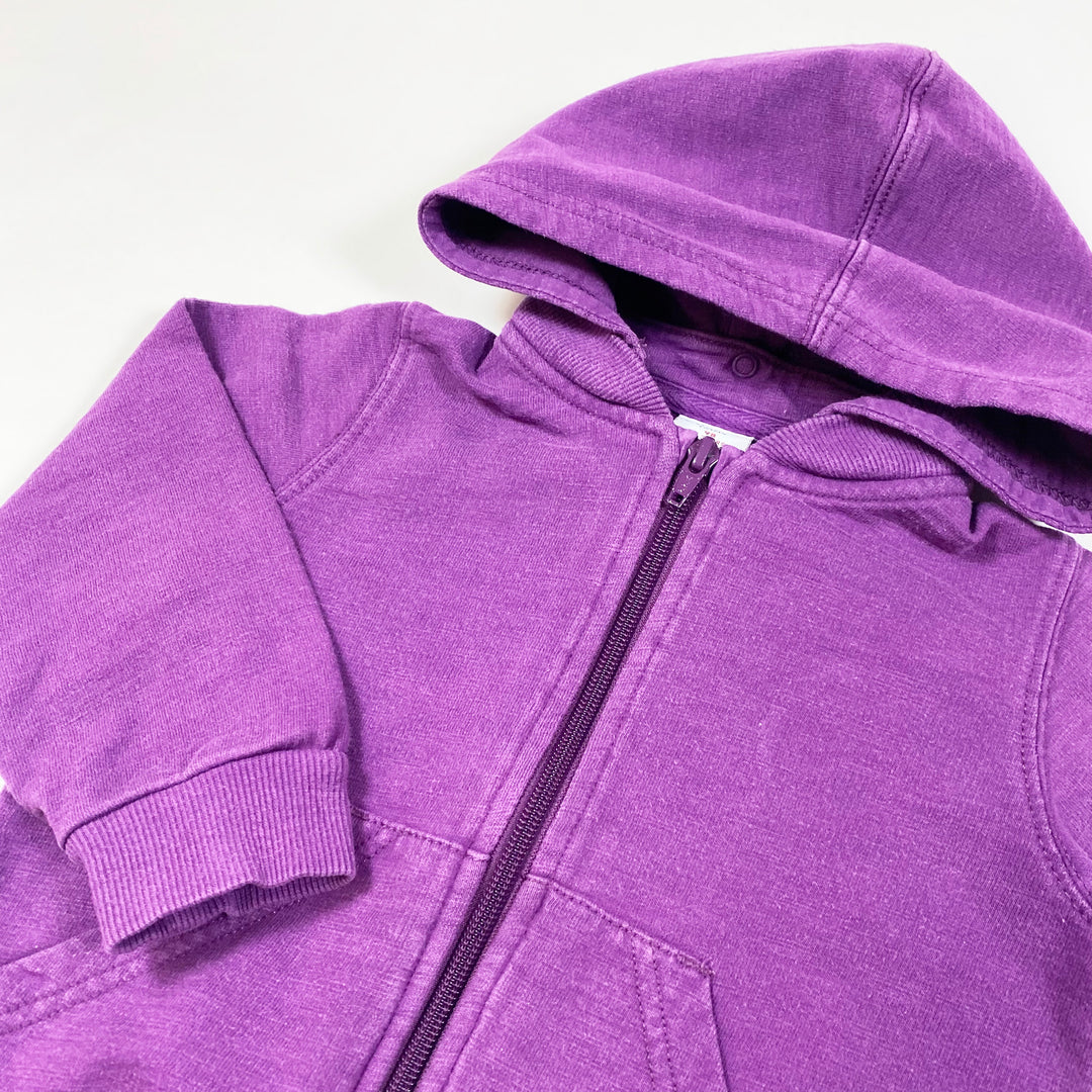 Polarn O Pyret purple zip hoodie with removable hood 2-3Y/98 2