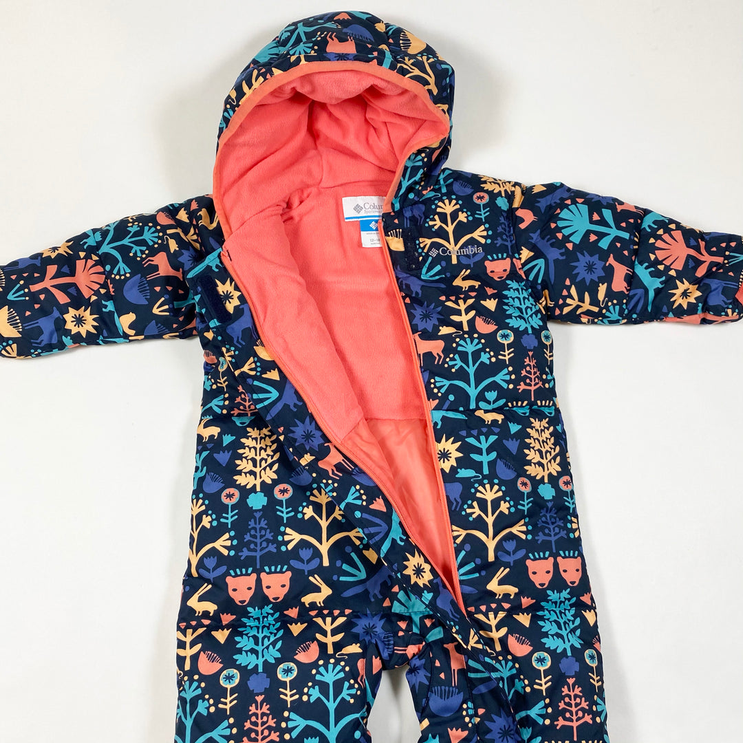 Columbia print winter overall with fleece lining  12-18M