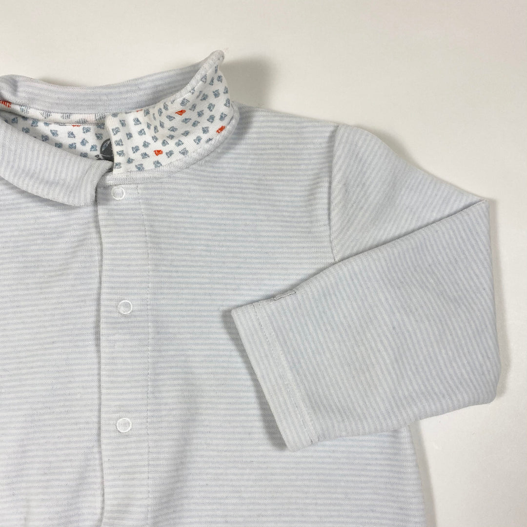 Petit Bateau baby blue velour pyjama 24M/86