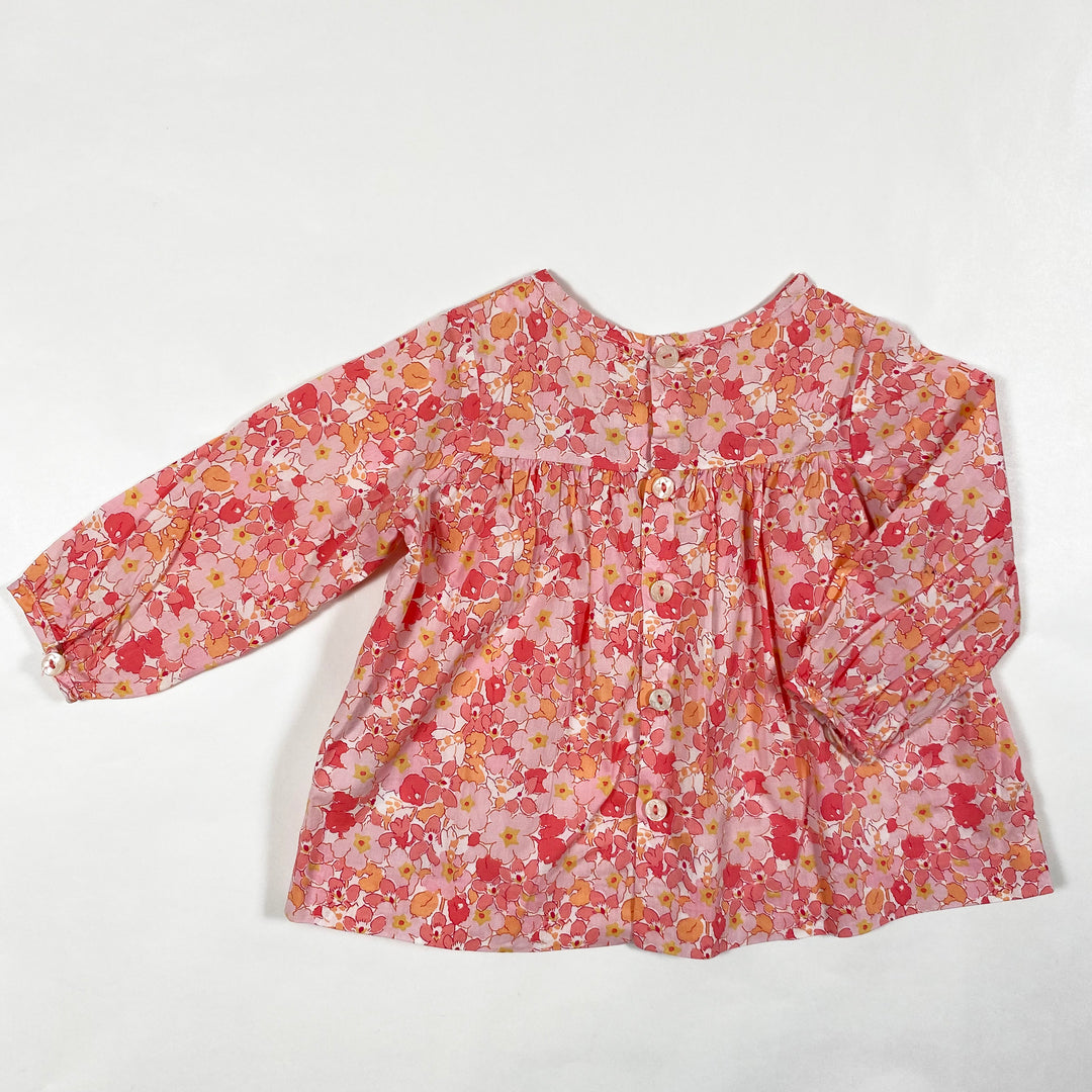 Jacadi coral floral long-sleeved tunic 6M/67 3