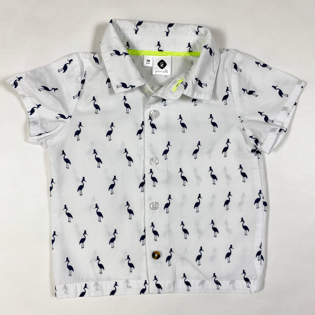 Grain de Blé white flamingo shirt 3M/59 1